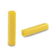 Glaskralen tube 4x20mm Yellow
